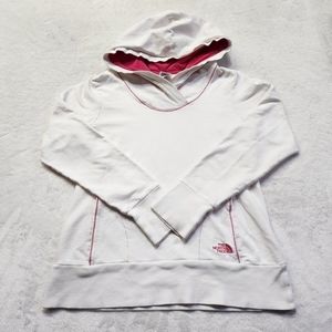 The North Face Women's White Pink Pullover Hoodie Size Small